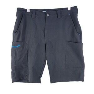 Amazon Cargo Shorts Men's Size Medium Black Employee Uniform Utility Pockets